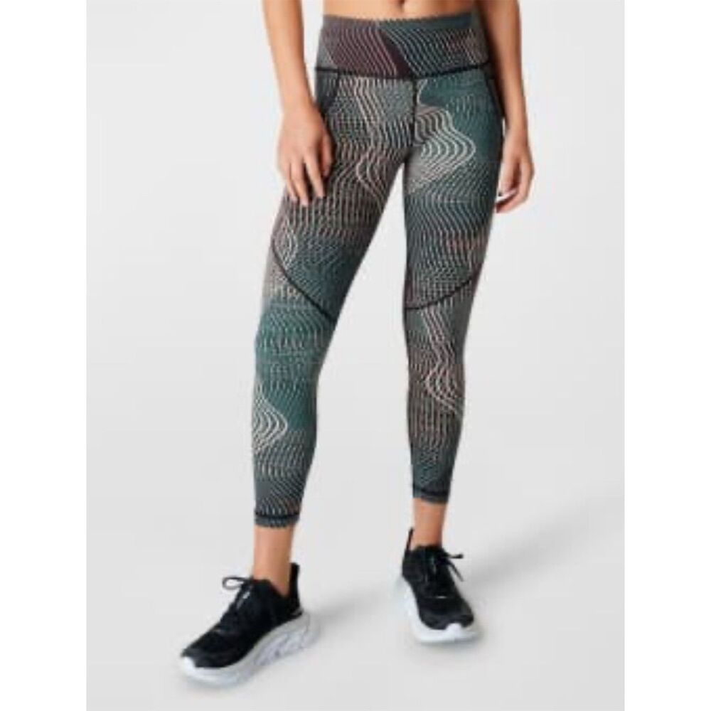 Sweaty Betty Women's Power 7/8 Workout Leggings Size 6 Abstract Print